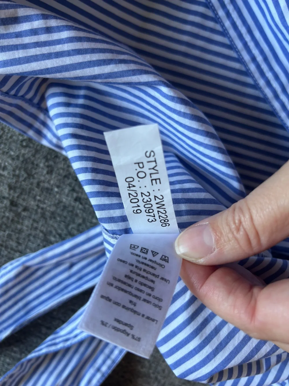 Vineyard Vines MarlinStriped Cap-Sleeve Tie-Hem Top - Blue/White | Size 14 - New